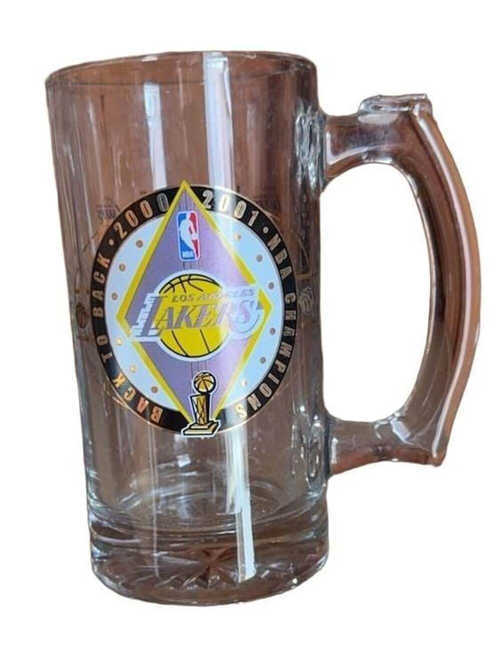 Vintage 2001 Los Angeles Lakers Back-to-Back NBA Champions Beer Mug